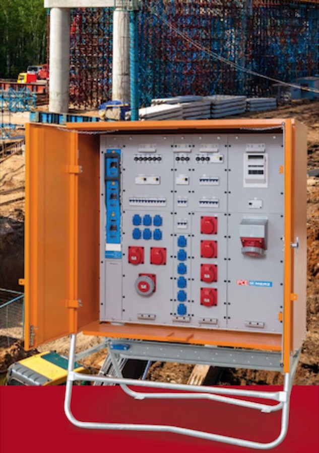 Baustromverteiler auf einer Baustelle